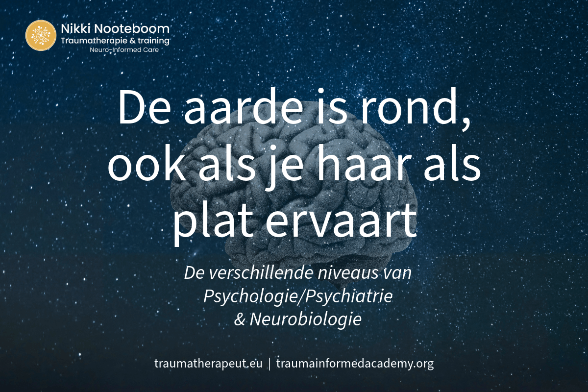 Plaatje van hersenen als aarde ter vergelijking met het bewijs dat de aarde rond is