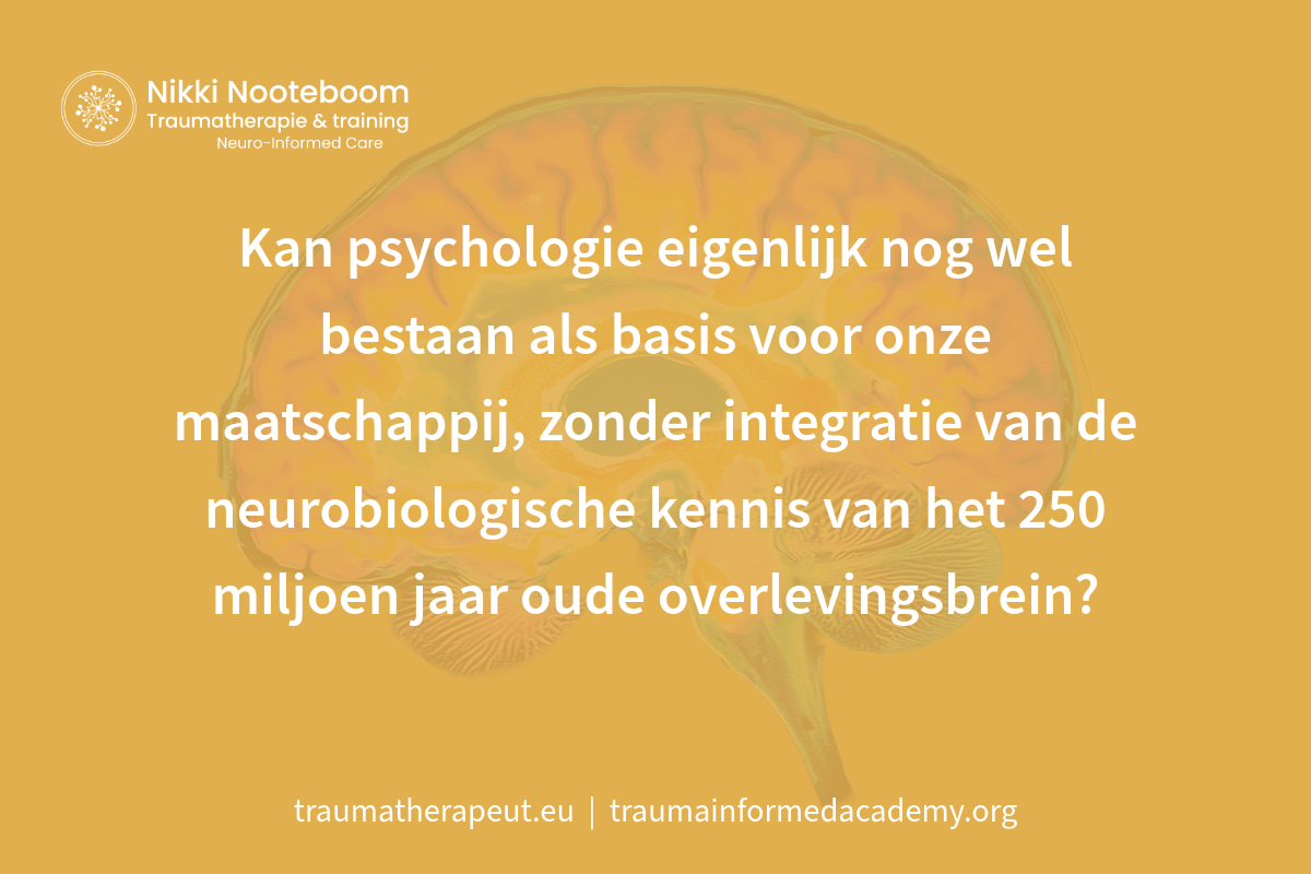 Een brein met tekst of we de psychologie nog wel als basis voor de maatschappij kunnen gebruiken
