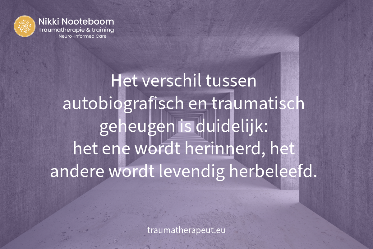 Foto van een tunnel als metafoor voor herinneringen en het verschil tussen heden en verleden